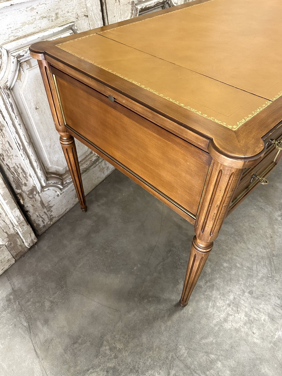 Louis XVI Style Cherrywood Flat Desk 20th Century-photo-1