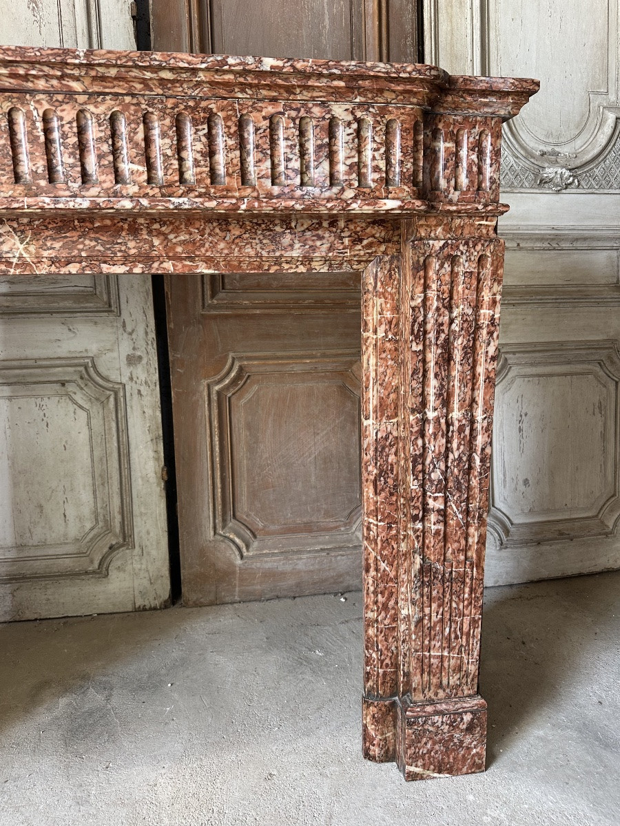 Cheminée Louis XVI en marbre circa 1880-photo-3
