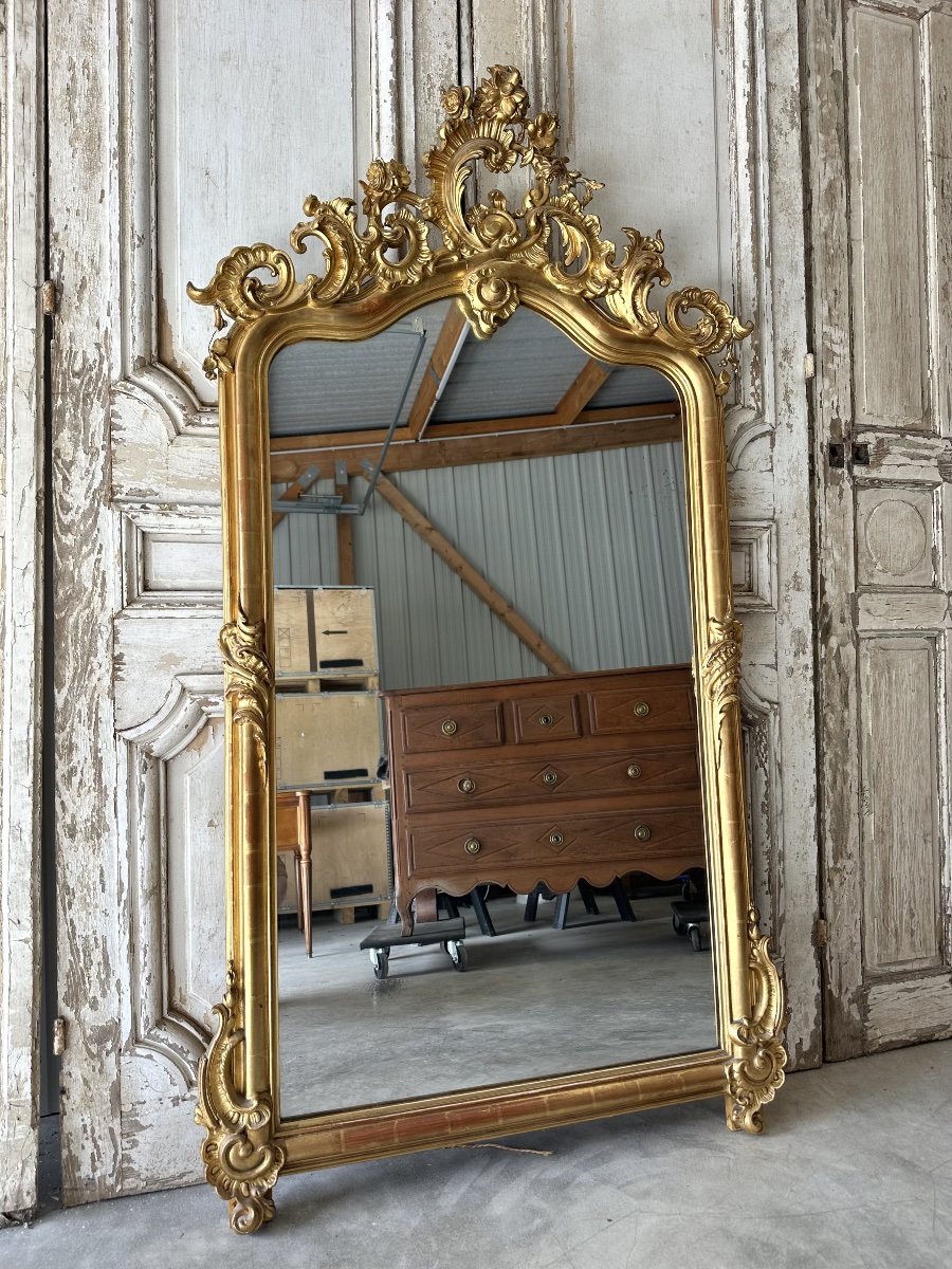 Miroir de style Louis XV époque XIXe siècle -photo-2