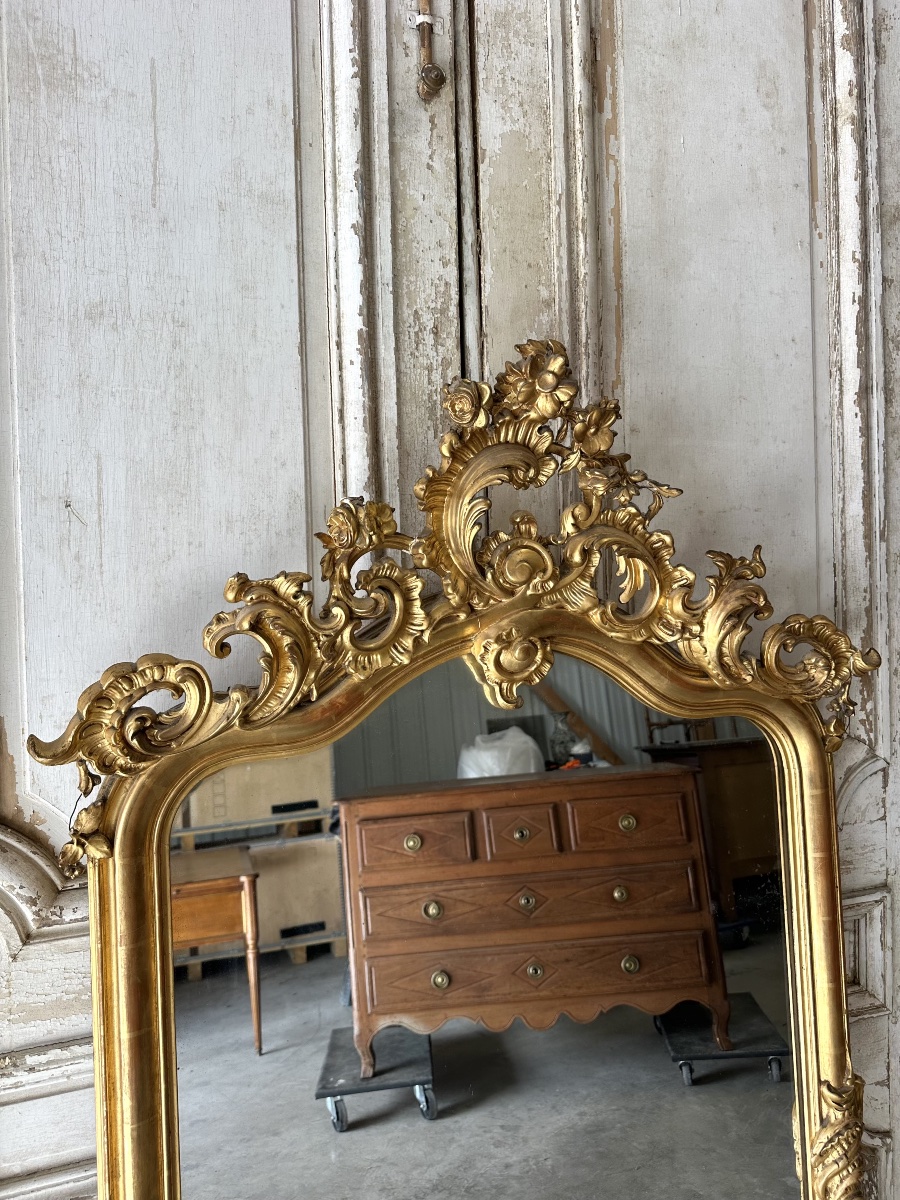 Miroir de style Louis XV époque XIXe siècle -photo-3