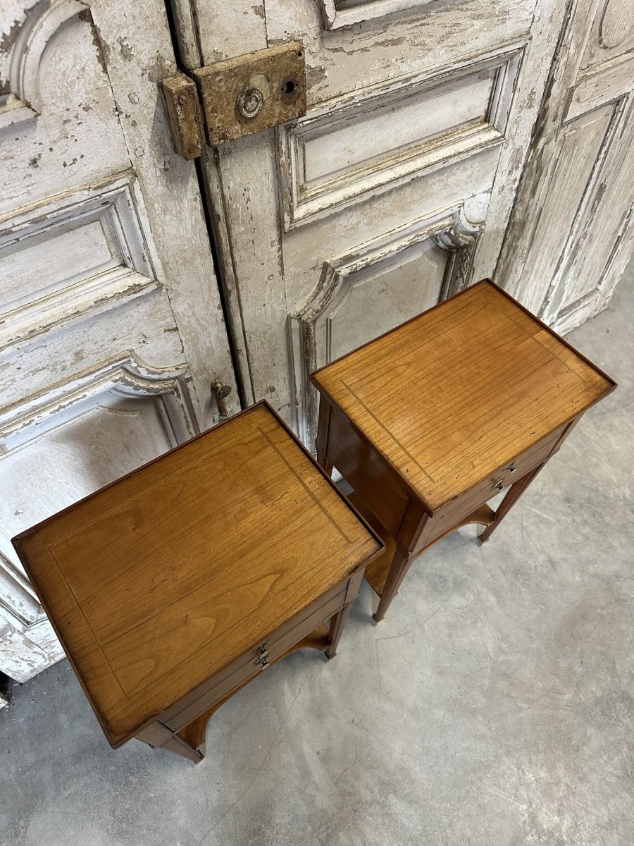 paire de chevets en merisier XXe siècle-photo-1