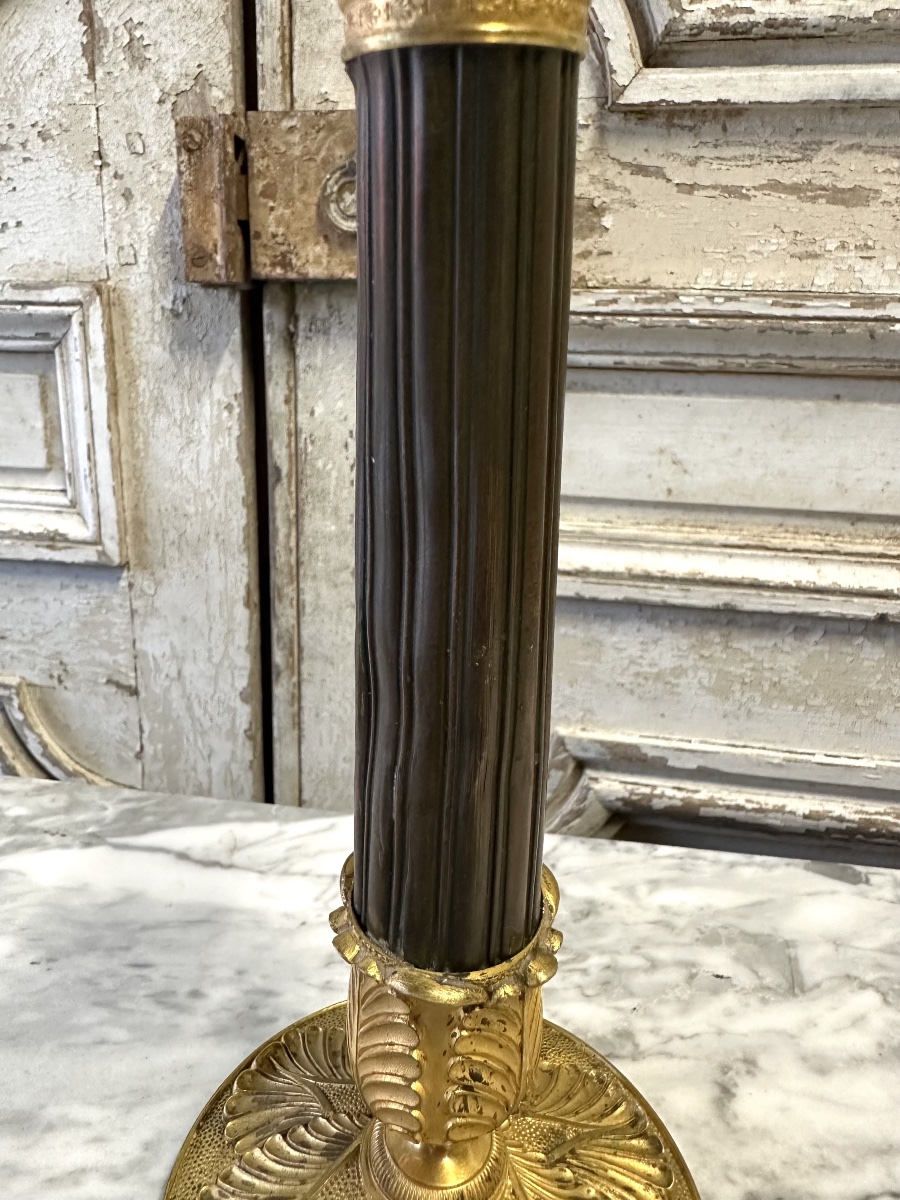 Pair Of 19th-century Bronze Candlesticks-photo-4