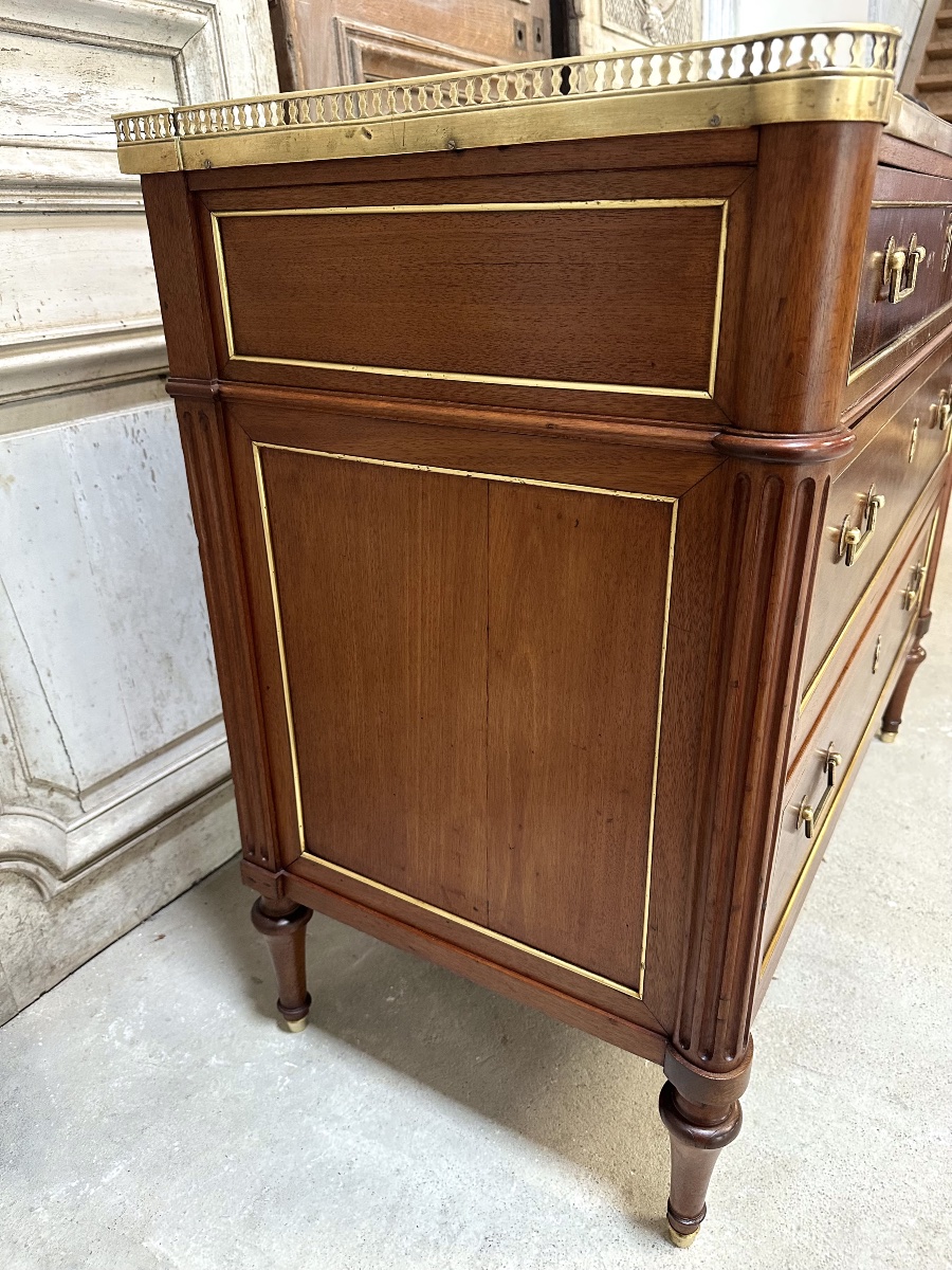 Louis XVI-style Mahogany Chest Of Drawers, Circa 1800-photo-4