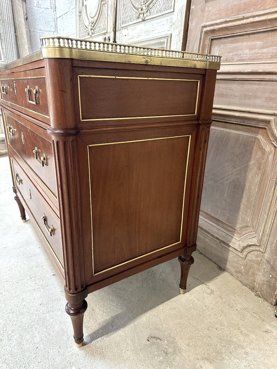 Louis XVI-style Mahogany Chest Of Drawers, Circa 1800-photo-1