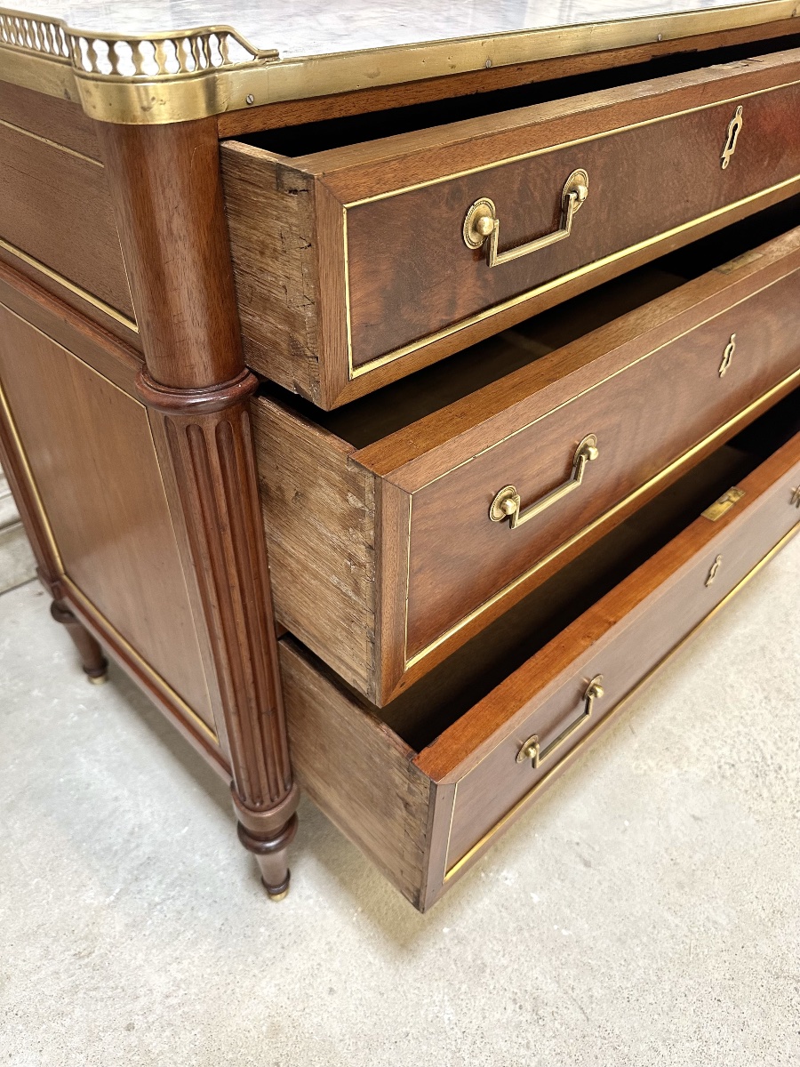 Louis XVI-style Mahogany Chest Of Drawers, Circa 1800-photo-5