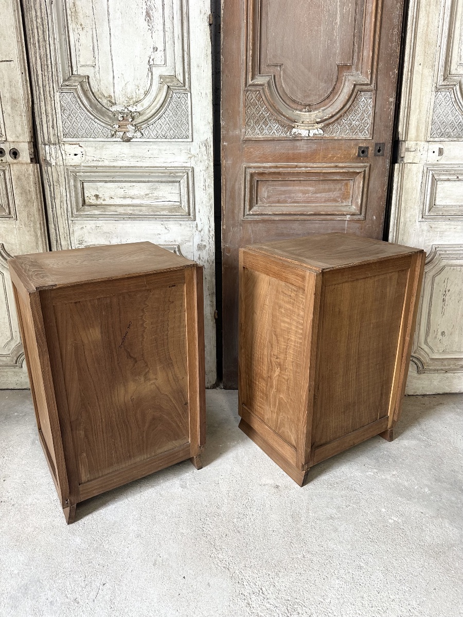 Paire de chevets style art deco en chêne-photo-4