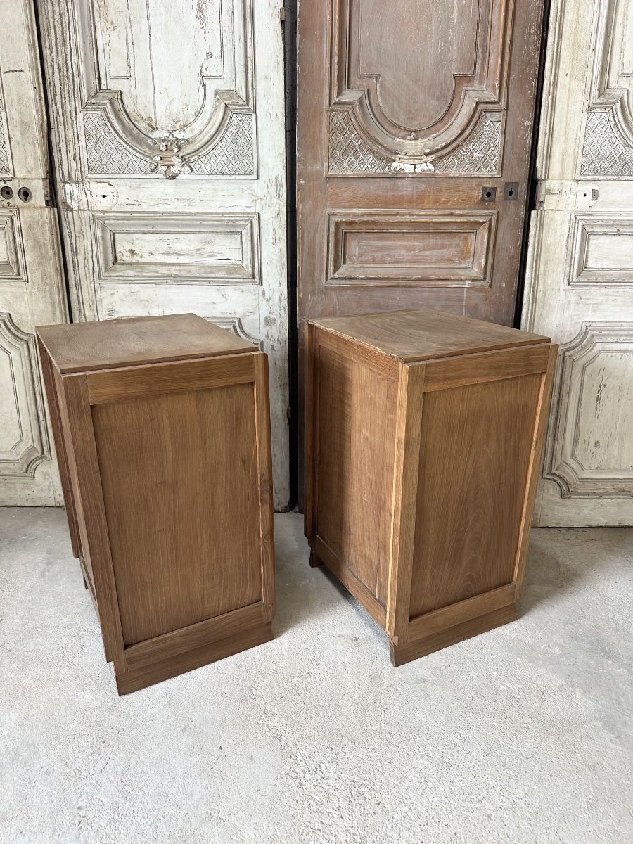 Paire de chevets style art deco en chêne-photo-5