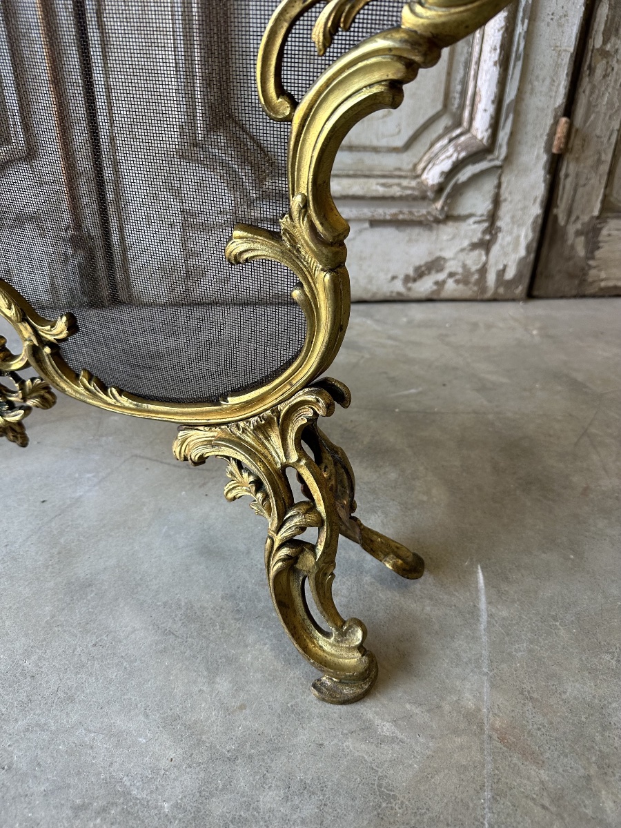 Small Louis XV-style Fireplace Screen, Circa 1900-photo-3