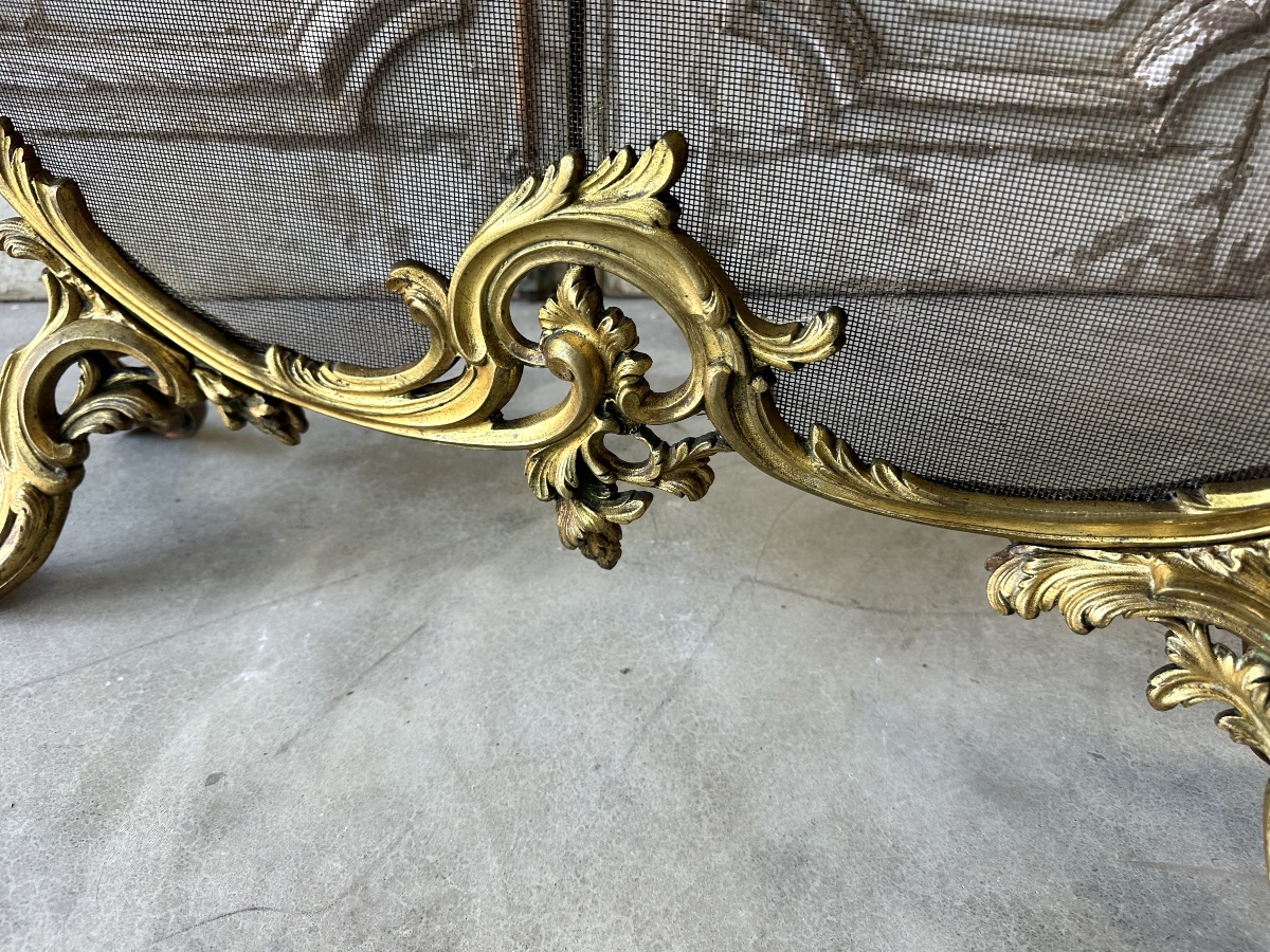 Small Louis XV-style Fireplace Screen, Circa 1900-photo-3