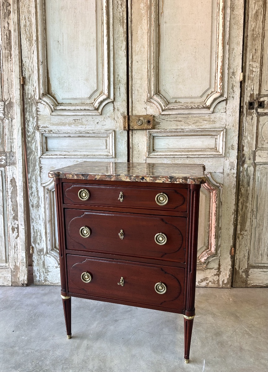 Small Louis XVI-style Chest Of Drawers, 20th Century