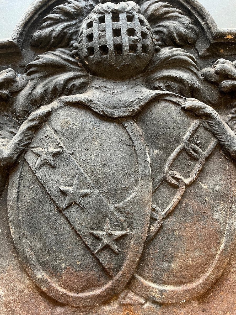 Cast-iron Fireplace Plate Dating From Around 1700, From A Castle In Anjou-photo-3