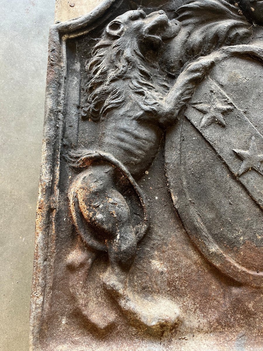 Cast-iron Fireplace Plate Dating From Around 1700, From A Castle In Anjou-photo-4
