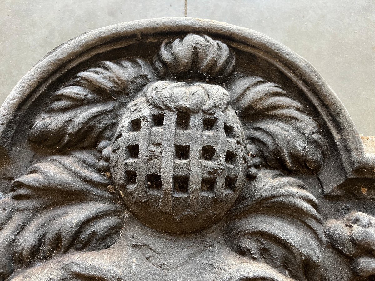 Cast-iron Fireplace Plate Dating From Around 1700, From A Castle In Anjou-photo-4