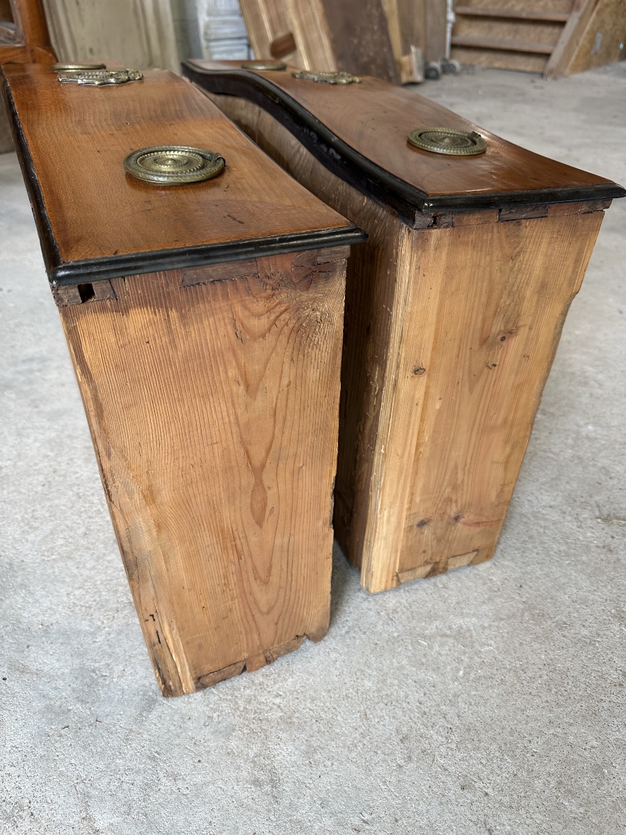 Commode sauteuse Transition en merisier circa 1900 d’après Jean François HACHE-photo-6