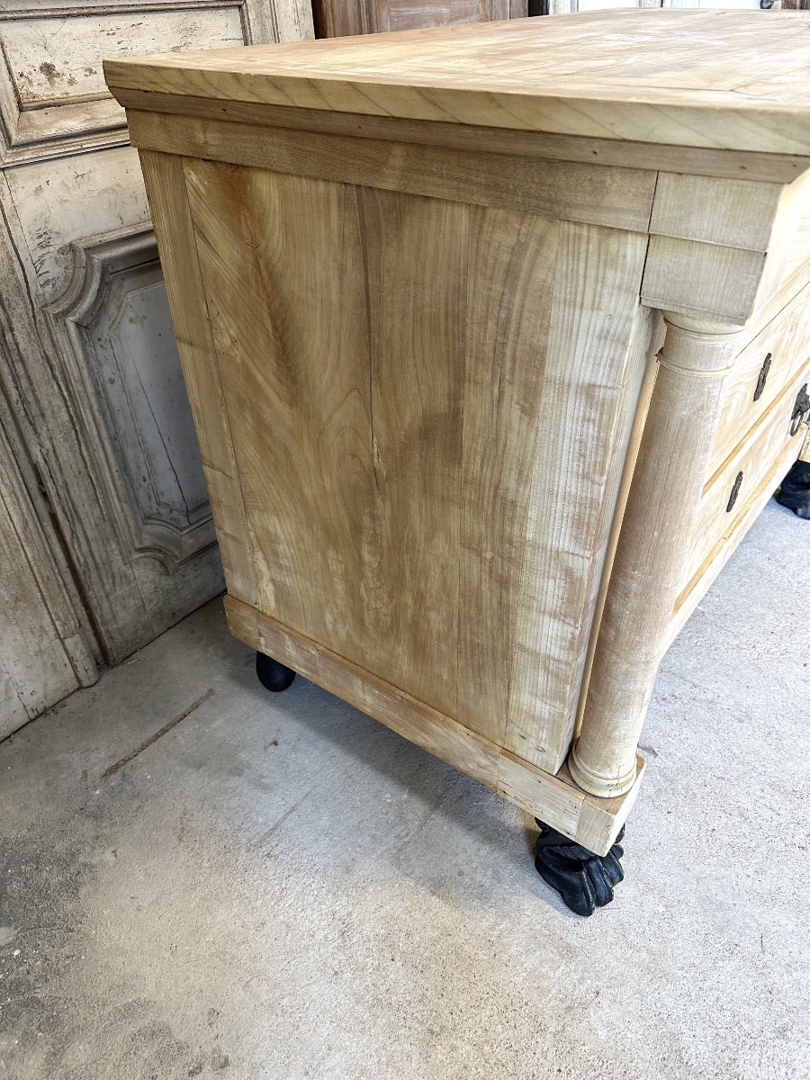 Commode en merisier blanchi vers 1800-photo-3