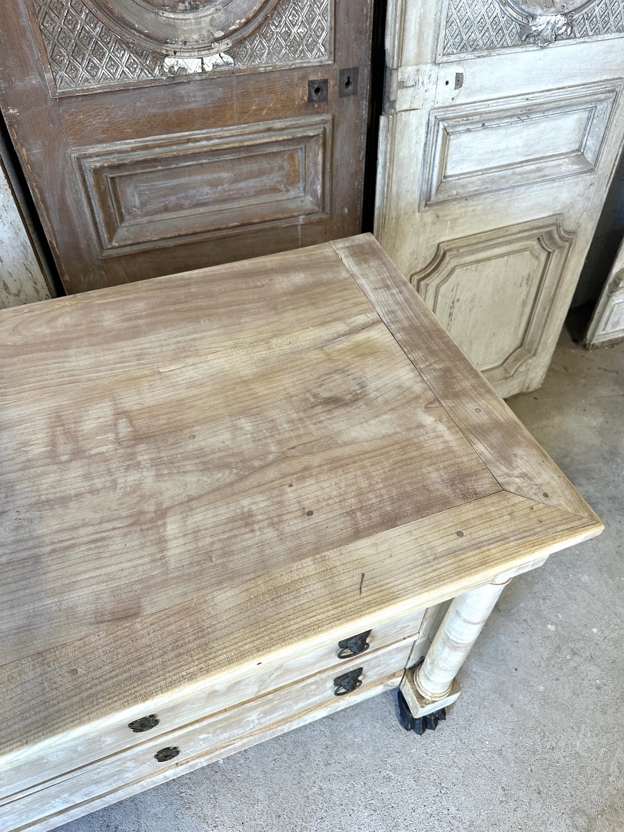 Commode en merisier blanchi vers 1800-photo-5