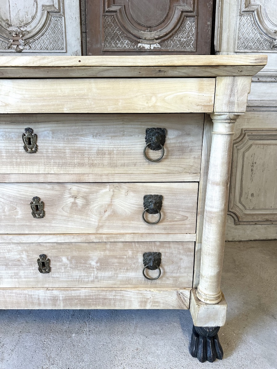 Commode en merisier blanchi vers 1800-photo-6