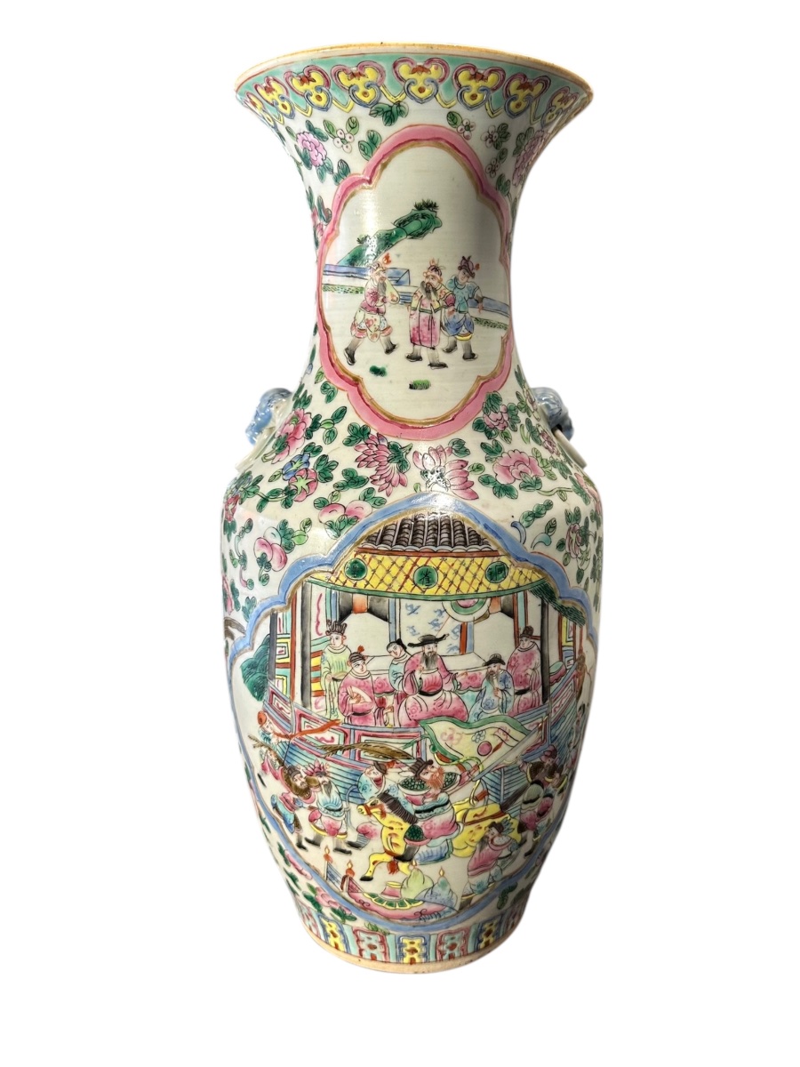 20th-century Chinese Canton Porcelain Vase-photo-4