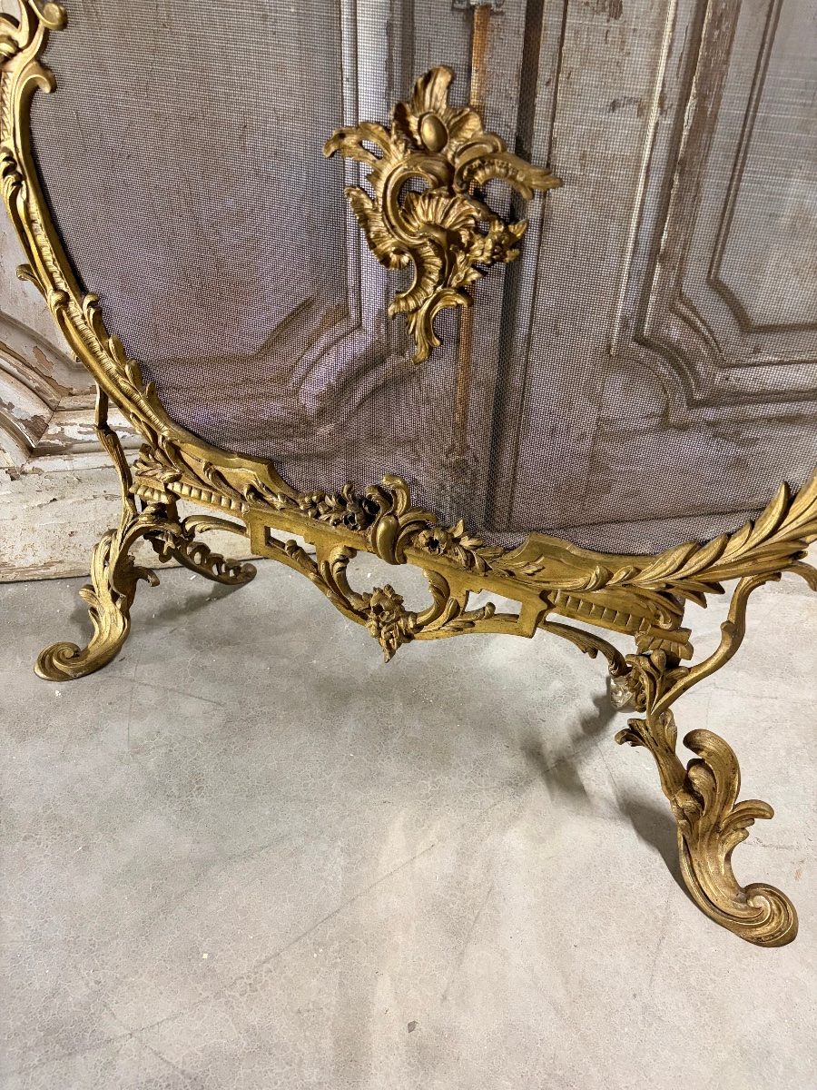 Small Napoleon III-style Fireplace Screen, Circa 1900-photo-2