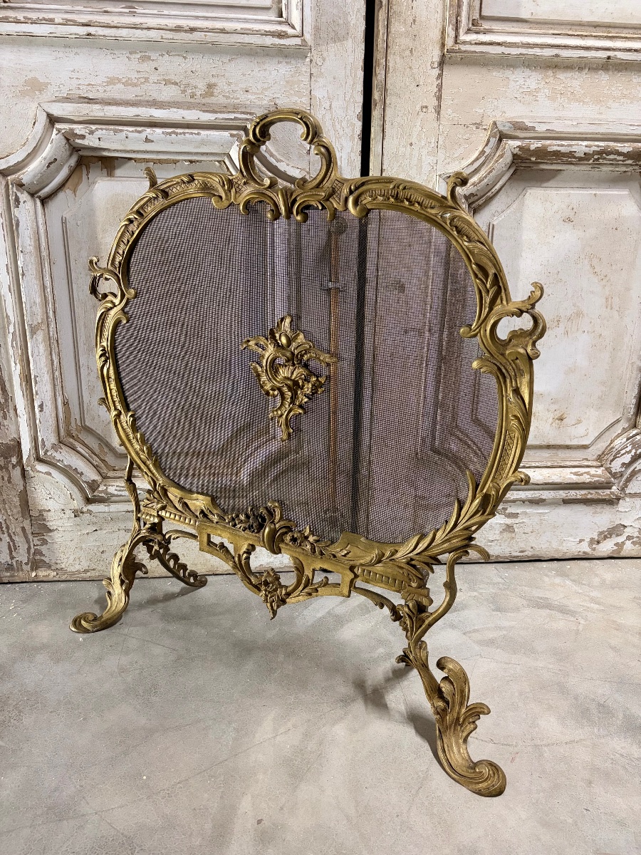 Small Napoleon III-style Fireplace Screen, Circa 1900