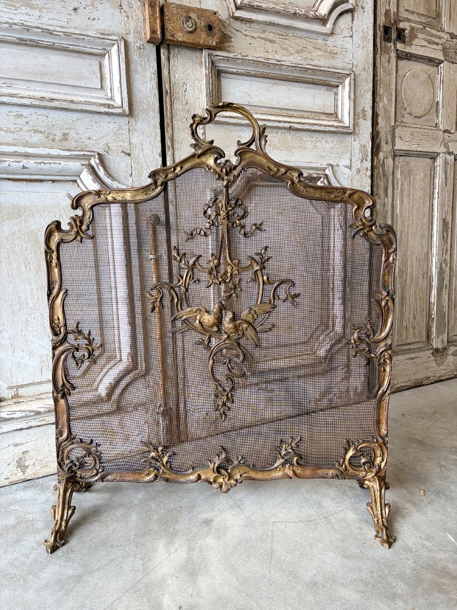 Pare-feu Napoléon III en bronze 19e siecle