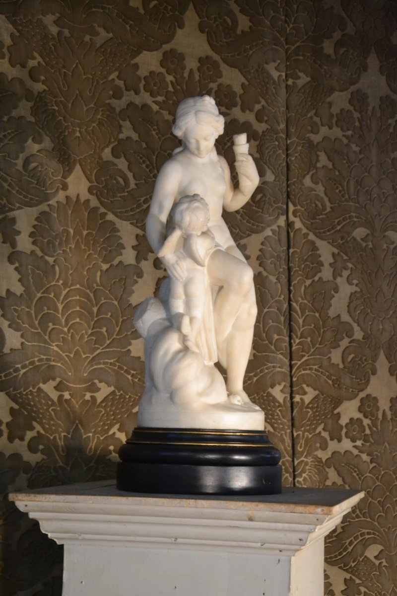 Marble Sculpture After Falconet, Late Nineteenth Century-photo-2
