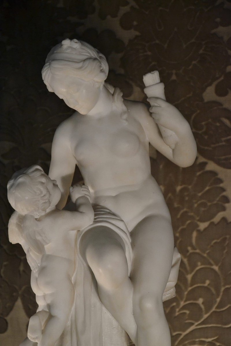 Marble Sculpture After Falconet, Late Nineteenth Century-photo-1