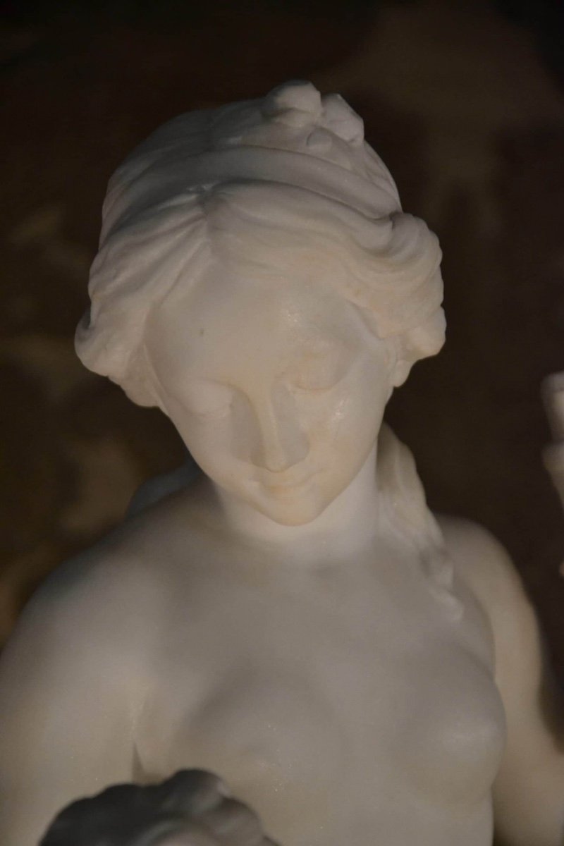 Marble Sculpture After Falconet, Late Nineteenth Century-photo-2