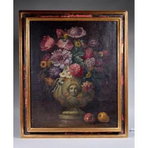 Huile Sur Toile Bouquet De Fleurs