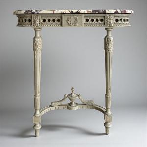 Console de style Louis XVI laquée circa 1900