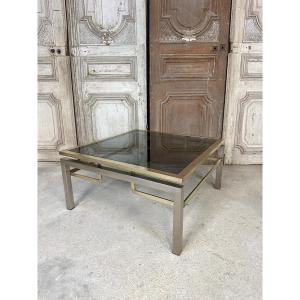Small Square Coffee Table By Guy Lefèvre For Maison Jansen Circa 1970