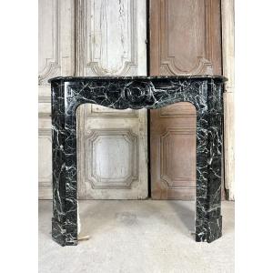 Cheminée de style Louis XV en marbre vert de mer circa 1900