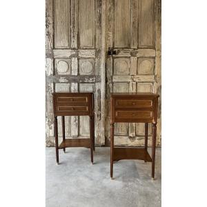 Pair Of Louis XVI Style Bedside Tables
