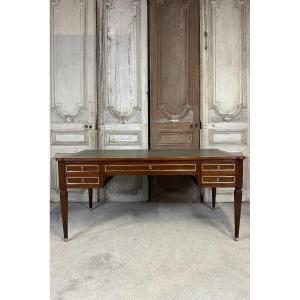 Louis XVI Style Mahogany Flat Desk, 20th Century 
