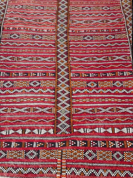 Tapis Kilim Berbère Marocain 1980-photo-2