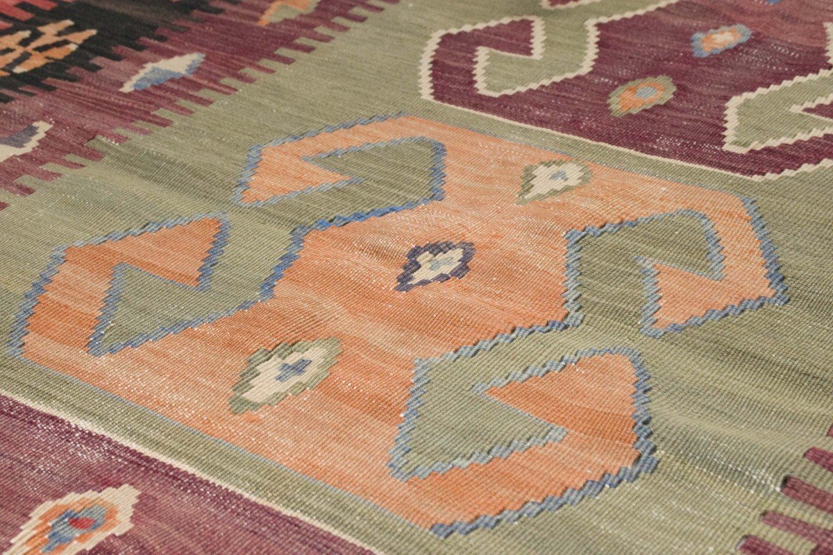 Vintage Turkish Kilim Konya Rug-photo-4