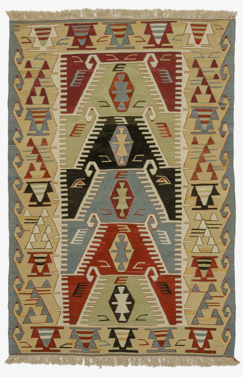 Vintage Turkish Kilim Konya Rug