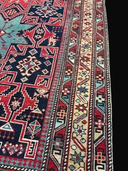 Antique Chirvan Rug From Azerbaijan, Circa 1890 -photo-3