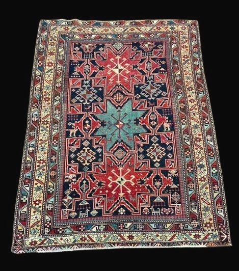 Antique Chirvan Rug From Azerbaijan, Circa 1890 