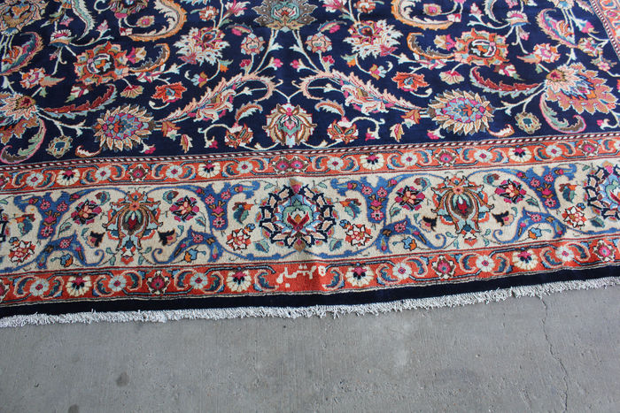 Très Grand Tapis Kashmar Signé d'Iran-photo-3