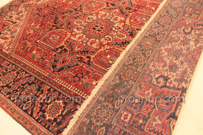 Grand Tapis Persan Hériz début 20ème Siècle-photo-4
