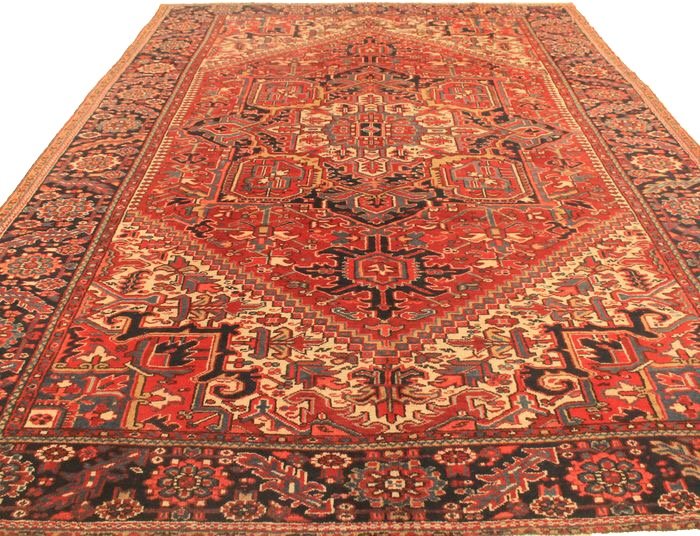 Grand Tapis Persan Hériz début 20ème Siècle
