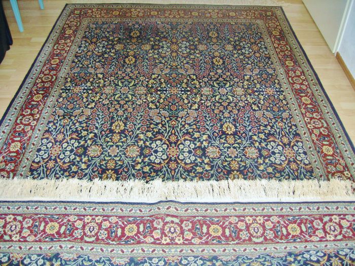 Tapis Hereke Turc - Mille Fleurs. Très Fin-photo-4