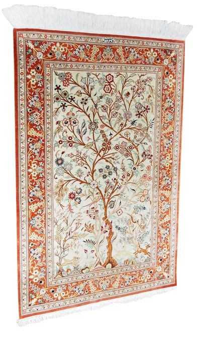 Tapis Ghoum soie  Iran - L'Arbre de vie