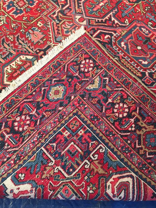 Large Persian Carpet Old Heriz Middle Twentieth Century-photo-4