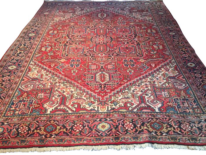 Large Persian Carpet Old Heriz Middle Twentieth Century