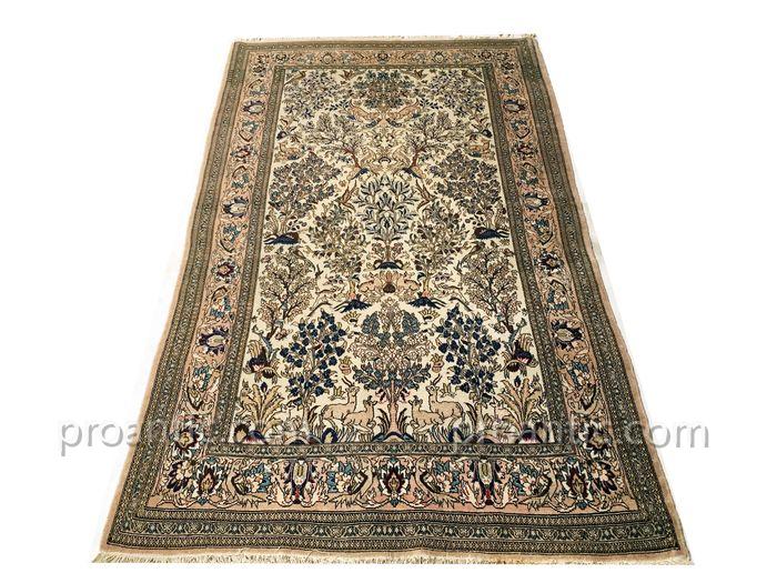 Tapis Iran Ghoum Djafahi Laine & Soie Milieu XXème Siècle 