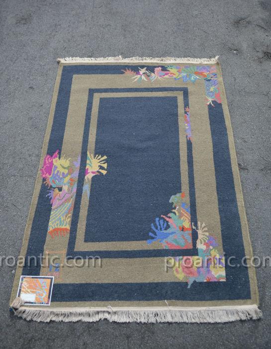 Carpet From Nepal Art Deco Signed Yssima Nini Ferrucci-photo-2