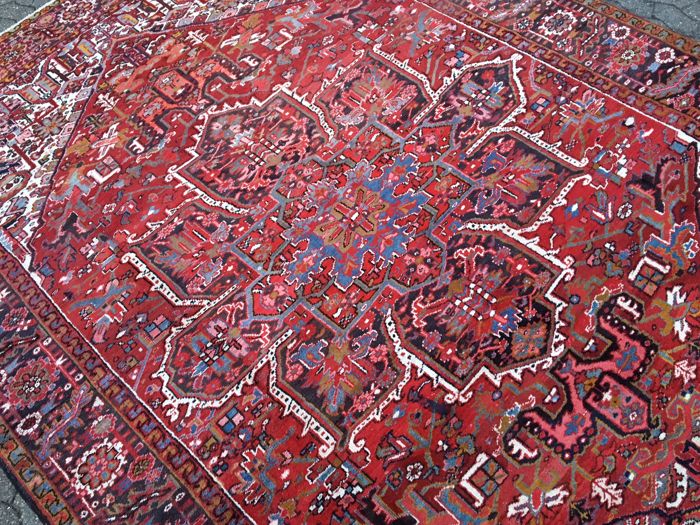 Grand Tapis Hériz Iran Milieu XXème Siècle-photo-2