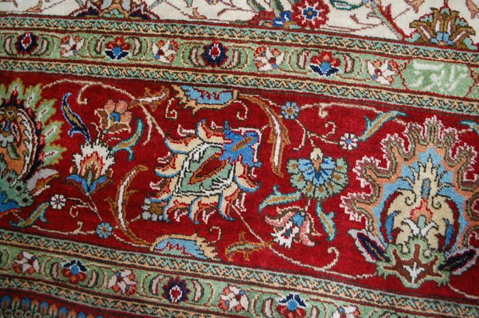 Très grand tapis Tabriz Iran signé Milieu XXème Siècle-photo-3